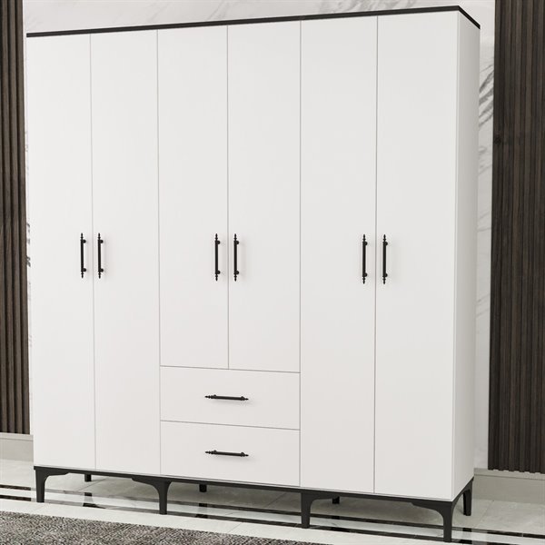 Garaj Home 6 Kapaklı Çekmeceli Dolap