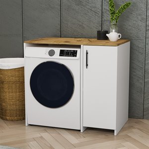 Garaj Home Selen Kapaklı Çamaşır Makinası Dolabı