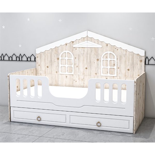 Garaj Home Sude Membran Yavrulu Montessori 90x190 Karyola 